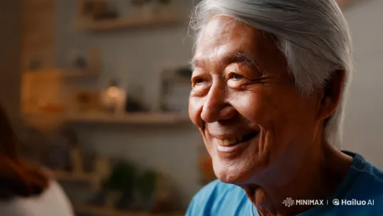 Elderly Volunteer's Joyful Impact Showcased with AI Avatar – AI Generated Video | Hailuo AI