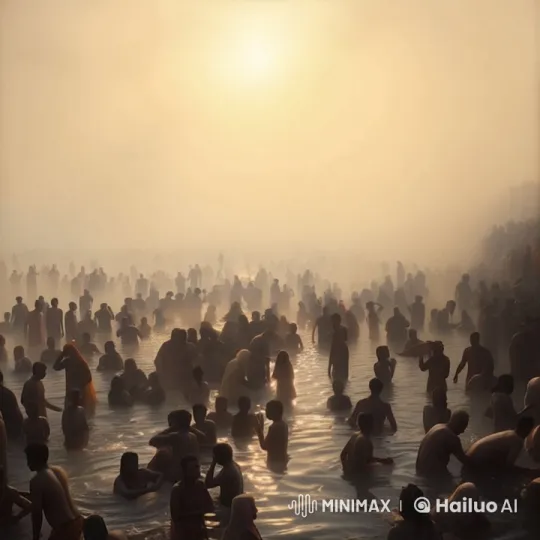 Kumbh Mela: A Grand Religious Gathering in Live2D – AI Generated Video | Hailuo AI