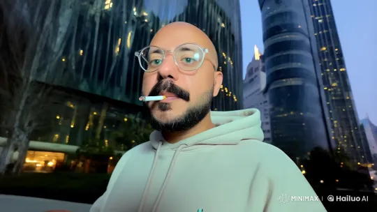 Urban Solitude: A Man Reflects in City Night – AI Generated Video | Hailuo AI