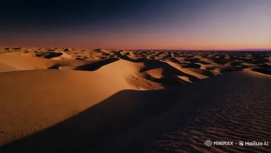 Alien Craft Descends in Twilight Over Desert – AI Generated Video | Hailuo AI