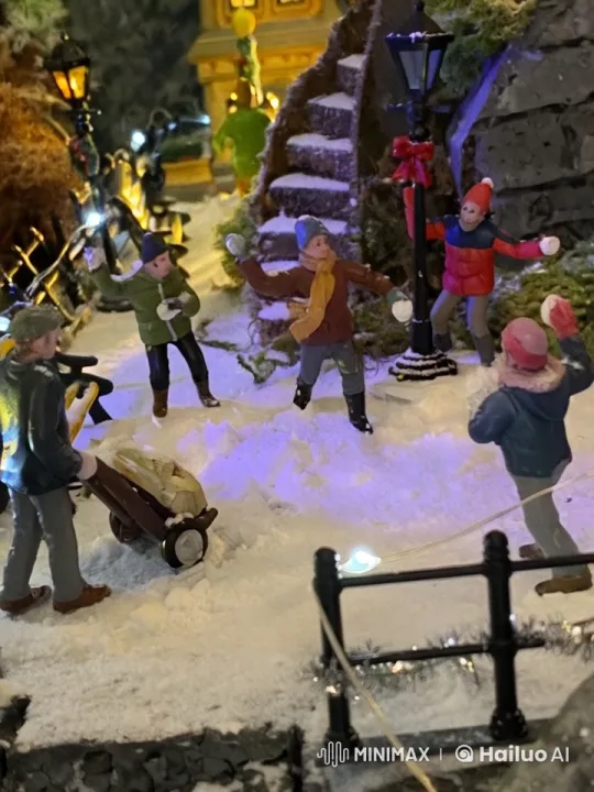 Winter Wonderland: Snowball Fight and Festive Village – AI Generated Video | Hailuo AI