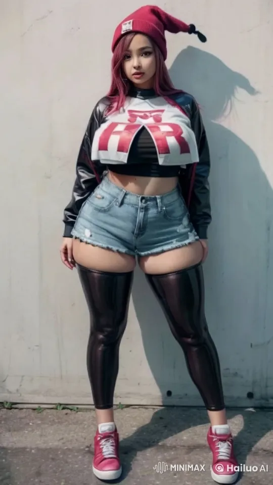 Confident Young Woman in Vibrant Outfit Stands Still – AI Generated Video | Hailuo AI