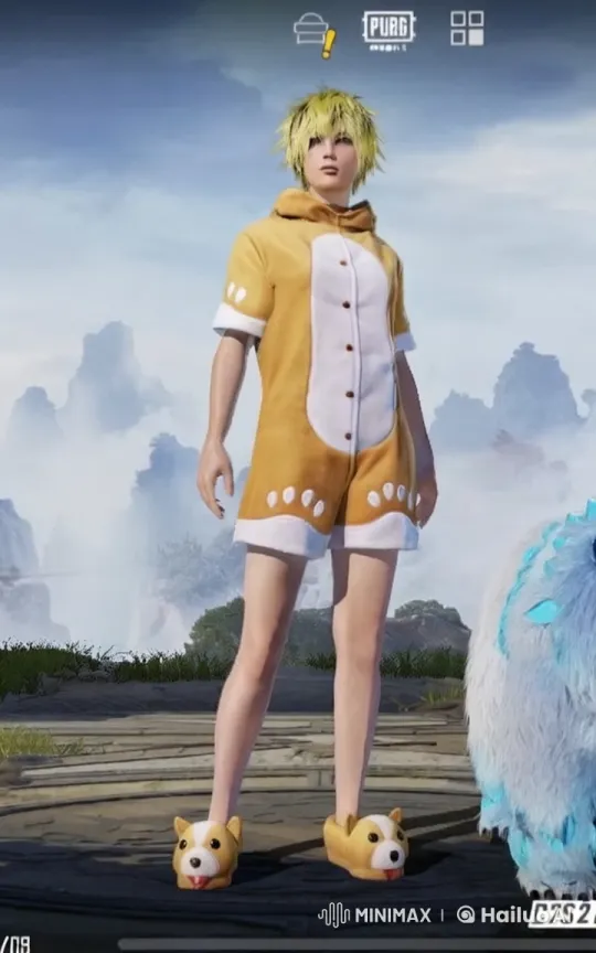 Yellow-Haired Character Smokes in Whimsical Onesie – AI Generated Video | Hailuo AI