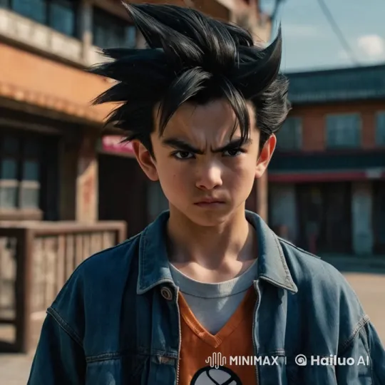 Determined Boy Stands Firm in Urban Setting – AI Generated Video | Hailuo AI