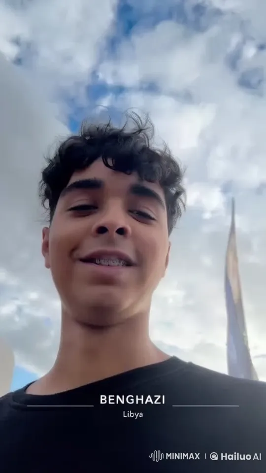 Young Person Smokes Outdoors in Benghazi, Libya – AI Generated Video | Hailuo AI