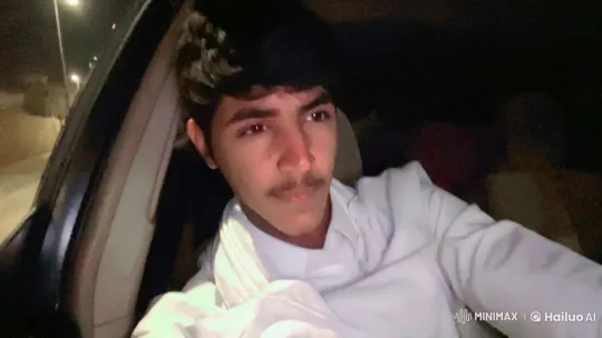 Young Man Smoking in Car at Night – AI Generated Video | Hailuo AI