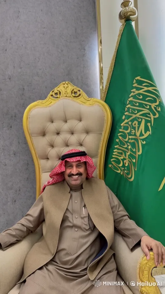 Traditional Man Smoking Calmly in Ornate Chair – AI Generated Video | Hailuo AI