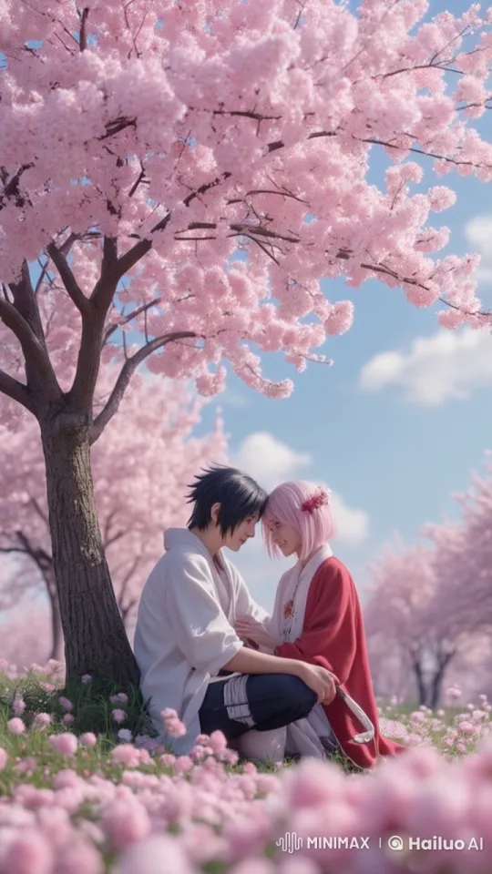 Cherry Blossom Romance: A Live2D Love Scene – AI Generated Video | Hailuo AI