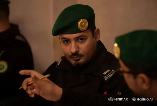 Military Man Reflects in Low-Lit Room – AI Generated Video | Hailuo AI