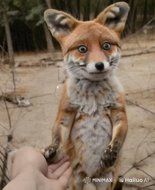 Upright Fox Expresses Astonishment in Live2D Animation – AI Generated Video | Hailuo AI