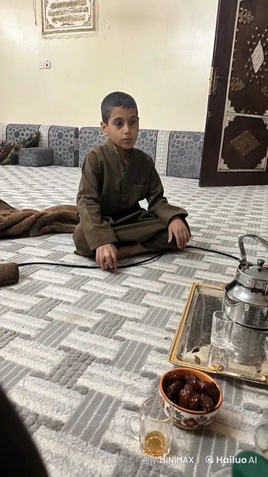 Traditional Boy Smoking Pipe in Serene Setting – AI Generated Video | Hailuo AI