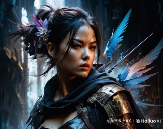 Medieval Warrior: Graceful, Determined, Amidst Enchanted Forest – AI Generated Video | Hailuo AI