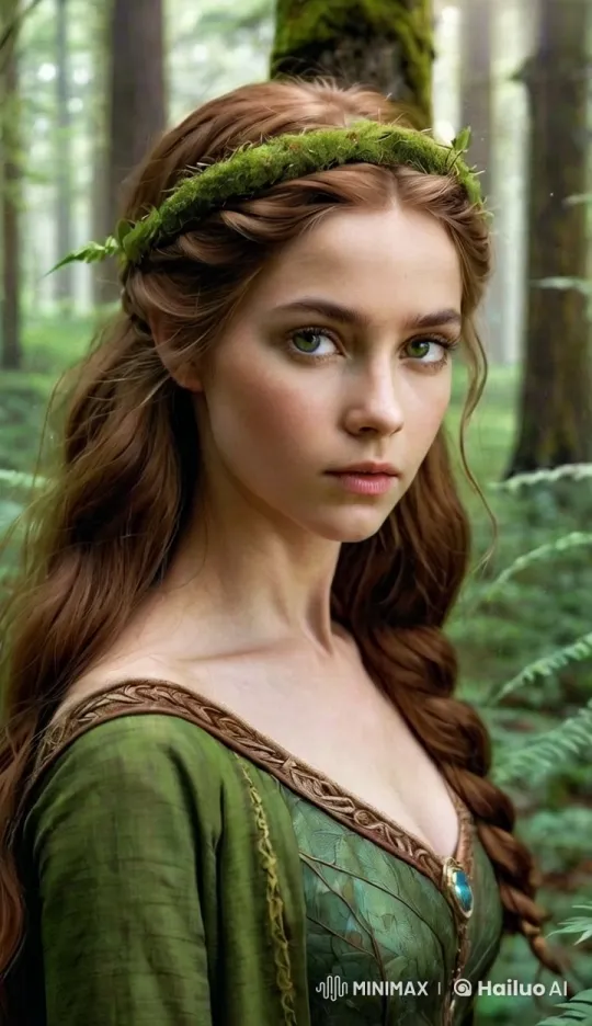 Mystical Girl in Enchanted Forest Setting – AI Generated Video | Hailuo AI