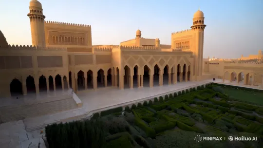 Aerial and Indoor Exploration of Madina Museum's Aesthetic – AI Generated Video | Hailuo AI