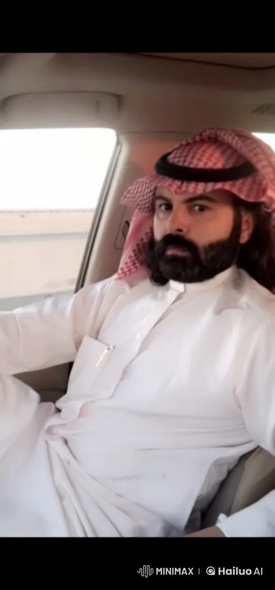 Man in Traditional Attire Smokes Cigarette in Car – AI Generated Video | Hailuo AI