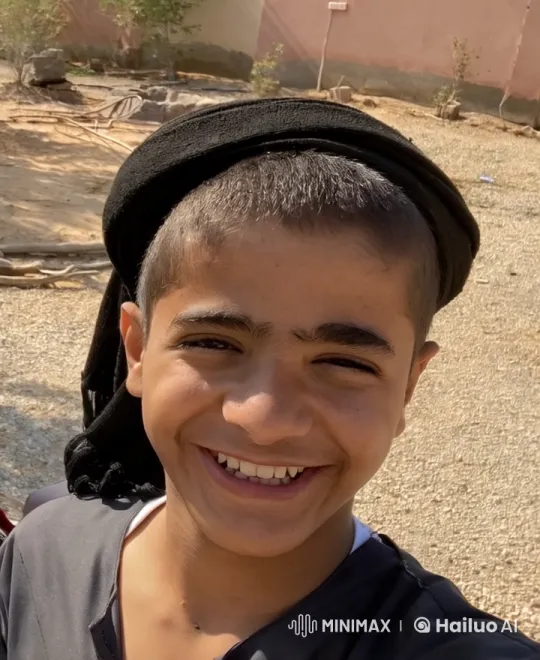 Boy Smiles, Smokes Cigarette Outdoors – AI Generated Video | Hailuo AI
