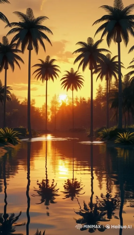 Tropical Sunset: Serene Animation in Live2D – AI Generated Video | Hailuo AI