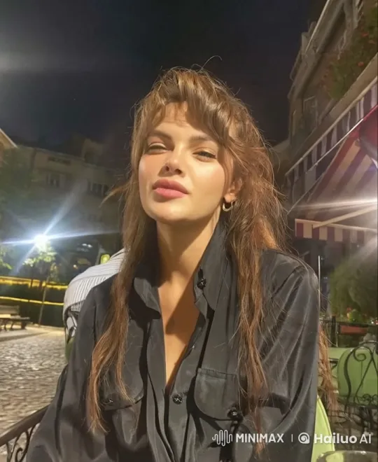European Street Cafe: Woman Smoking at Night – AI Generated Video | Hailuo AI