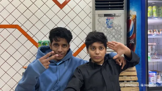 Friends Relaxing in Restaurant with Peace Sign and Smoking Scene – AI Generated Video | Hailuo AI