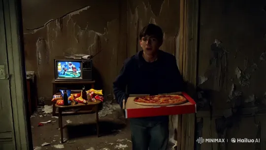 Young Delivery Man Confronts Eerie Apartment – AI Generated Video | Hailuo AI