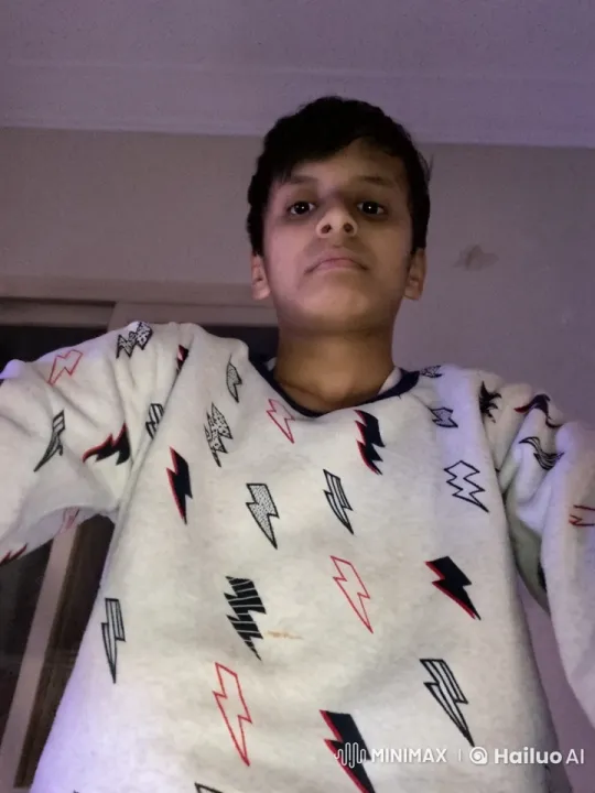 Individual Smoking with Graphic Sweater in Static Room – AI Generated Video | Hailuo AI