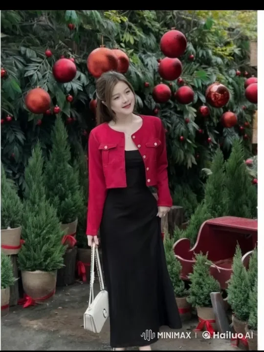 Holiday Scene: Elegant Girl in Festive Greenery – AI Generated Video | Hailuo AI