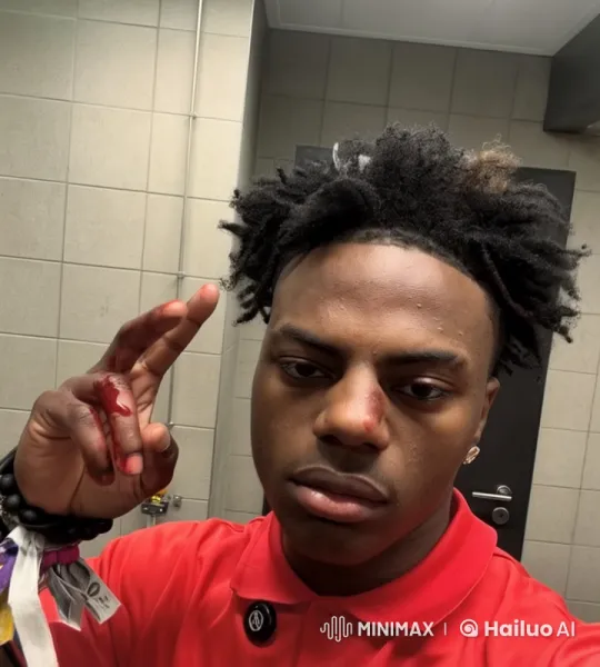 Young Man Crying in Bathroom with Peace Sign – AI Generated Video | Hailuo AI
