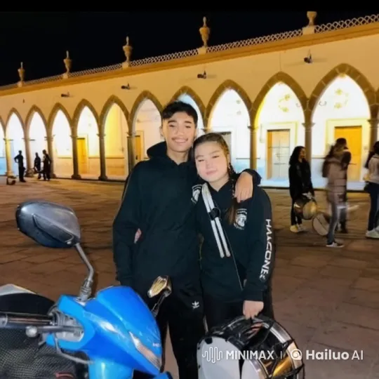 Nighttime Escape on Blue Motorbike – AI Generated Video | Hailuo AI