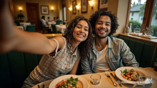 Cozy Dining Experience Captured in Live2D – AI Generated Video | Hailuo AI