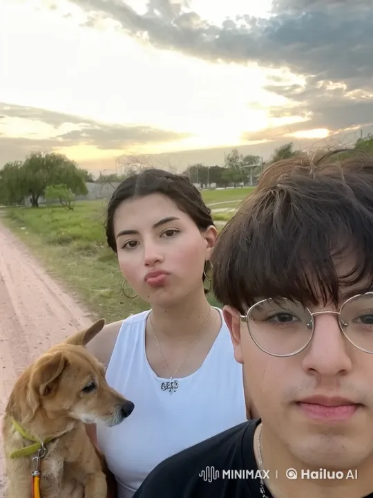Evening Walk: Person, Dog, and Tranquil Nature – AI Generated Video | Hailuo AI