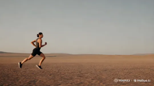 Freedom in Motion: Sprinter Across Vast Landscape – AI Generated Video | Hailuo AI