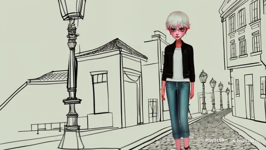 Realistic Girl in Minimalist Malta Sketch Video – AI Generated Video | Hailuo AI