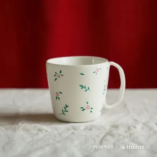 Ceramic Cup Lands on Table with Grace – AI Generated Video | Hailuo AI