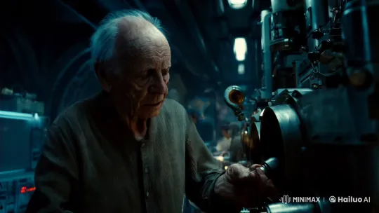 Elderly Man With Determination Handles Nuclear Warhead in Industrial Setting – AI Generated Video | Hailuo AI