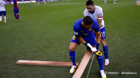 Ronaldo and Messi: A Serene Collaboration on the Field – AI Generated Video | Hailuo AI