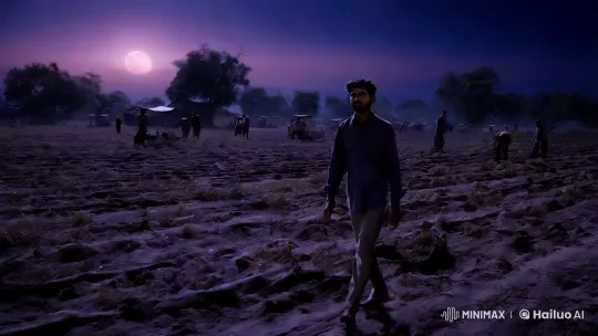 Naresh's Hope Amidst Drought's Desolation – AI Generated Video | Hailuo AI