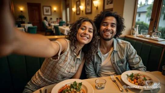 Cozy Dining Experience Captured in Live2D Animation – AI Generated Video | Hailuo AI