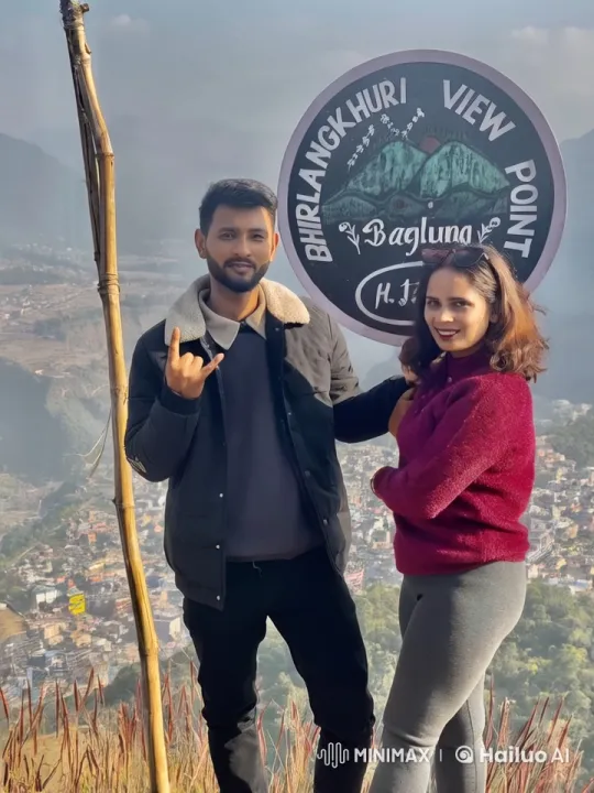 Couples' Playful Interaction at Bhirlankghuri Viewpoint – AI Generated Video | Hailuo AI