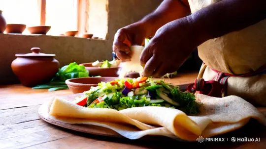 Ethiopian Chef Artfully Prepares Traditional Dish – AI Generated Video | Hailuo AI