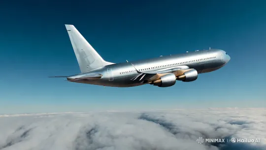 Aesthetic Destruction: Airplane Explosion in Sky – AI Generated Video | Hailuo AI