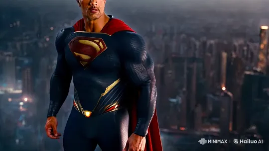 Dwayne Johnson as Superman: A Cinematic Grandeur Display – AI Generated Video | Hailuo AI