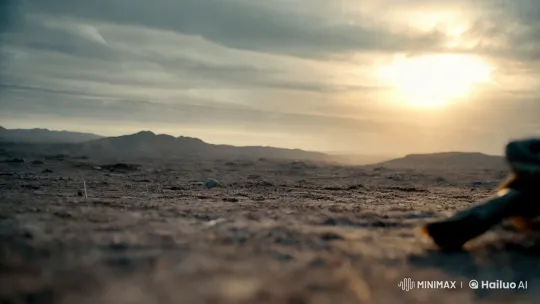 Turtle in Desolate Landscape: A Study in Tension and Aesthetics – AI Generated Video | Hailuo AI