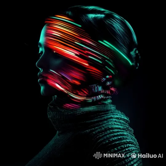 Futuristic Dance with Glitchy Light Trails – AI Generated Video | Hailuo AI