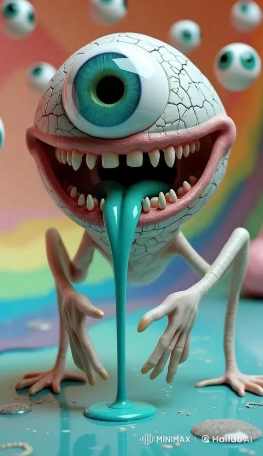 Whimsical Creature Animation with Psychedelic Surrealism – AI Generated Video | Hailuo AI