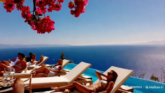 Mediterranean Resort: Elegance Meets Seaside Serenity – AI Generated Video | Hailuo AI