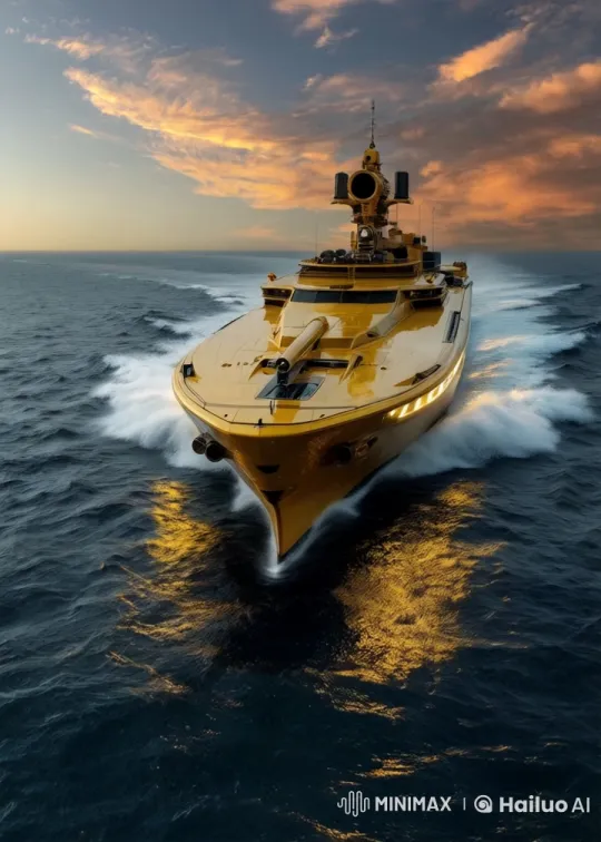Futuristic Speedboat Thrills Through Stormy Seas – AI Generated Video | Hailuo AI