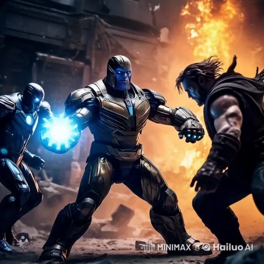 Armored Figures Clash in Fiery Live2D Battle – AI Generated Video | Hailuo AI