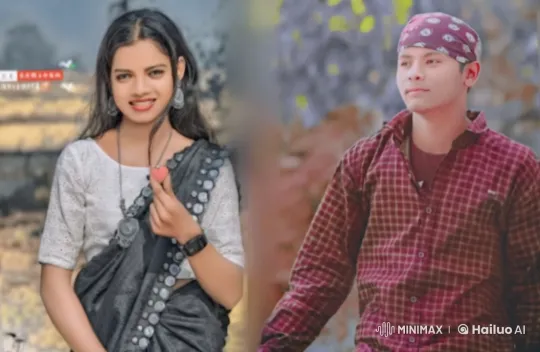 Traditional Attire: Intimate Embrace in Rustic Setting – AI Generated Video | Hailuo AI