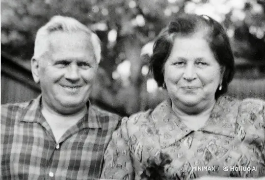 Grandparents Sharing a Heartfelt Moment in a Tranquil Garden – AI Generated Video | Hailuo AI
