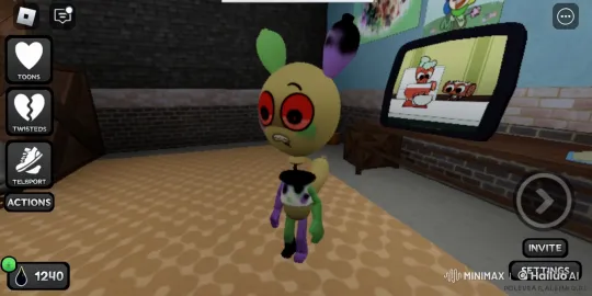 Animated Character in Colorful Room with Interactive Interface – AI Generated Video | Hailuo AI